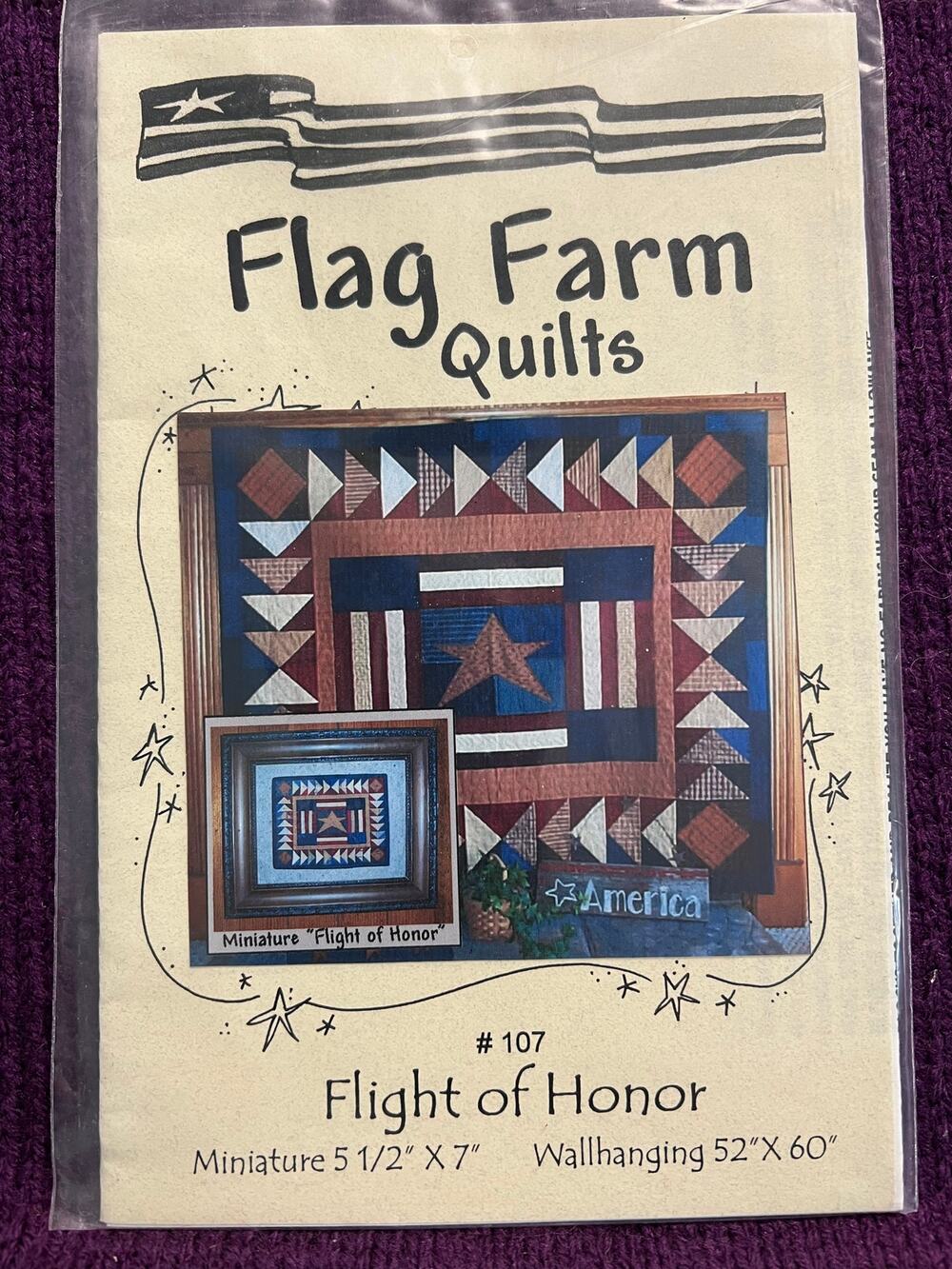 quilt pattern flag farm quilt flight of honor miniature and wall hanging